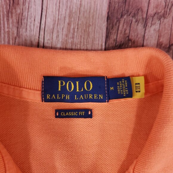 *FLAWS* Polo Ralph Lauren Classic Fit Mens Size Medium Big Pony #3 SS Polo Shirt - Picture 10 of 15